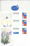 Liechtenstein Entier Postal Ganzsache Carte Postale Postkarte 3 CP84 à 86  50, 80 Et 110Rp. Neuves Dans Pochette - Entiers Postaux