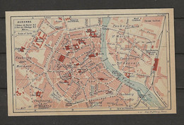 CARTE PLAN 1923 - AUXERRE - USINES GUILLIET - SOCIÉTÉ DAVOUT - CASERNES - FAUBOURGS - Cartes Topographiques