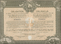 OBLIGATION DE L'EMPRUNT 4,5 % 1931 DE LA VILLE DE VARSOVIE -   1931 - Banco & Caja De Ahorros