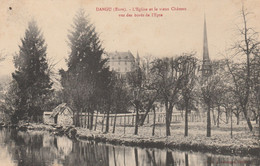 27 - DANGU - L' Eglise Et Le Vieux Château Vus Des Bords De L' Epte - Dangu