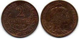 2 Centimes 1909 Dupuis SUP - Andere & Zonder Classificatie