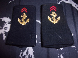 Galons D' épaules 2éme Classe - Troupes De Marine - RPIMa - Fourreaux - Marsouin - Coloniale - Uniformes
