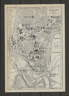 CARTE PLAN 1924 - AVALLON - BAINS DOUCHES POPULAIRES - GENDARMERIE - COUSIN Le PONT COUSIN La ROCHE - Cartes Topographiques