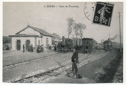 CPM REPRODUCTION - SOURS (Eure Et Loir) - Locomotives 03 Corpet Louvet N°15 Et 20 - Gare Du Tramway - Sonstige & Ohne Zuordnung