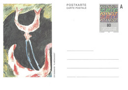 Liechtenstein Entier Postal Ganzsache Carte Postale Postkarte CP93 80Rp. Neuve Kunst - Entiers Postaux