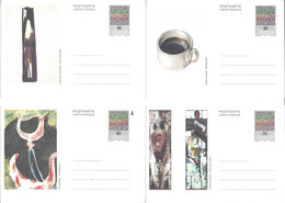Liechtenstein Entier Postal Ganzsache Carte Postale Postkarte 7 CP90 à CP93 De 50 à 160Rp. Neuves Série Kunst - Ganzsachen