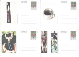 Liechtenstein Entier Postal Ganzsache Carte Postale Postkarte 7 CP90 à CP93 De 50 à 160Rp. Neuves Série Kunst - Stamped Stationery