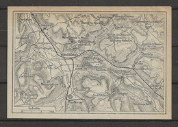 CARTE PLAN 1924 - ITINÉRAIRE - BENOISEY - LES LAUMES - DARCEY - BUSSY - POUILLENAY - LAVIGNY - MUSSY - Cartes Topographiques