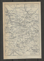 CARTE PLAN 1924 - ITINÉRAIRE - ENVIRONS D'AVALLON - MONTRÉAL - GUILLON - LORMES - VEZELAY - QUARRÉ - Cartes Topographiques