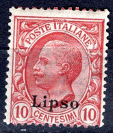 Egeo - Lipso, 10 Centesimi ** - Egeo (Lipso)