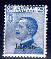 Egeo - Lipso, 25 Centesimi ** - Egée (Lipso)