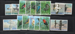 BIRDS -  SAMOA -  BIRDS  VALS TO $20 ( MISSING 25S DOVE )   MINT NEVER HINGED, SG CAT £39 - Pigeons & Columbiformes