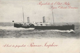 Paquebots De L' Etat Belge  --  Ligne Ostende Douvres  -- A Bord Du Paquebot -  Princesse Joséphine - Piroscafi