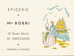 PZ / Calendrier Publicitaire PUB SAINT-CLOUD Maison BOBBI Epicerie  1968  Bateau Couple - Petit Format : 1961-70