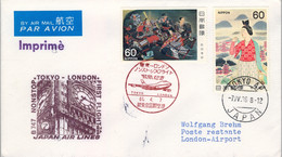 1986 , JAPÓN , FIRST FLIGHT / PRIMER VUELO TOKYO - LONDRES , CORREO AÉREO - Covers & Documents