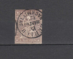 1858/62  N°22 G OBLITERE     COTE 30.00  FRS        CATALOGUE ZUMSTEIN - Gebraucht
