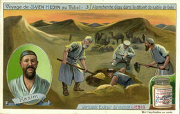 Tibet Thibet, Explorer Sven Hedin, Kasim, Gobi Desert (1908) Liebig Trade Card - Tibet