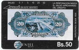 Bolivia - Entel (Tamura) - Bolivian Banknotes, Billete De 20 Bolivianos, 50Bs, 1993, Used - Bolivia