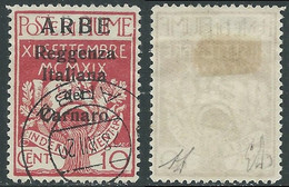 1920 ARBE USATO REGGENZA DEL CARNARO I TIPO 10 CENT - I5-10 - Arbe & Veglia