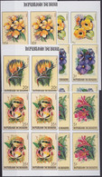 Burundi**1986 FLEURS/BLOEMEN-RRR-6 Blocsx4v NONDENTELES-Cote “Prix Amateur-6 ONGETANDE Blokken “Liefhebber Prijs” - Unused Stamps