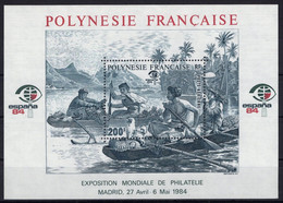 Polynésie Française: Bloc-feuillet Yvert N° 9 (Espana'84, Exposition Philatélique Madrid 1984) Neuf ** - Blocchi & Foglietti