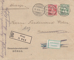 Suisse - Lettre Recommandé Du 25/10/1906 De Höngg - Destinataire "Inconnu" - Lettres & Documents