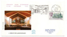 FDC--1985 -  Abbaye De LANDEVENNEC .........cachet 15° Centenaire  ARGOL -29   .............................à Saisir - 1980-1989