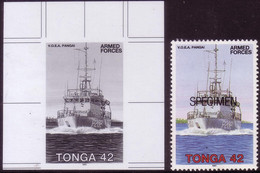 Tonga 1991 - Warship V.O.E.A. Pangai - Proof + Specimen - Barche