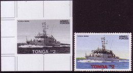 Tonga 1991 - Warship V.O.E.A. Savea - Proof + Specimen - Barche