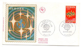 FDC Soie --1972 - EUROPA ...................cachet  PARIS - 75 .................à Saisir - 1970-1979