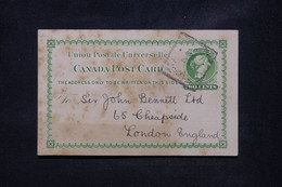 CANADA - Entier Postal De Victoria Pour Londres En 1894 - L 108779 - 1860-1899 Reinado De Victoria