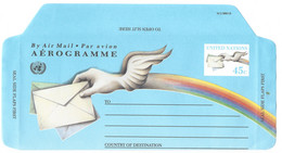 SP UNITED NATIONS AIRMAIL AEROGRAMME NEUF 1992 / RAINBOW - Briefe U. Dokumente