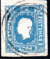 438.AUSTRIA,1858 1 KR.BLUE NEWSPAPER,SC.P5 - Newspapers