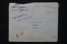 NOUVELLE CALÉDONIE - Enveloppe Commerciale En Recommandé De Nouméa Pour Les Pays Bas En 1960 - L 108840 - Storia Postale