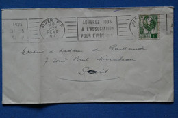 AD10 ALGERIE  BELLE LETTRE 1946  ALGER  POUR PARIS +  + + AFFRANCH. PLAISANT - Covers & Documents