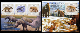 DJIBOUTI 2021 - Extinct Species, M/S + S/S. Official Issue [DJB210405] - Prehistorics