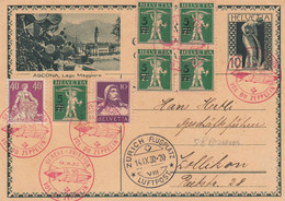 Suisse - Entiers Postaux - Illustré Ascona - Zeppelin Zürich 14/09/1930 - Interi Postali