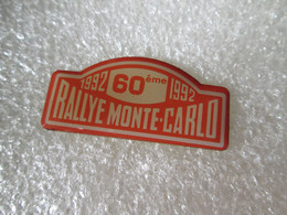 PIN'S    RALLYE  MONTE CARLO 1992 - Rallye