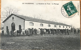 Ain - Valbonne - Cachet Camp De La Valbonne - Carte Postale Pour Grenoble - 14e Escadron Du Train - Le Pansage - 1909 - 1877-1920: Semi Modern Period