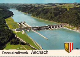 1 AK Österreich / Oberösterreich * Das Donaukraftwerk Aschach - Mit Schleusen Und Turbinenanlage - Luftbildaufnahme * - Altri
