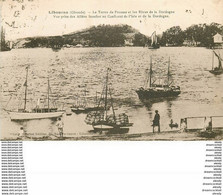 WW Métiers De La Mer. 33 LIBOURNE. Le Tertre De Fronsac Et Bateaux Transports Et Pêche Vers Les Rives De La Dordogne 193 - Libourne