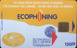 FRANCE  -  ARMEE  -  Phonecard  -  ECOPHONING  -  ARMEE DE TERRE  -  Jaune - 150 FF -  Kaarten Voor Militair Gebruik