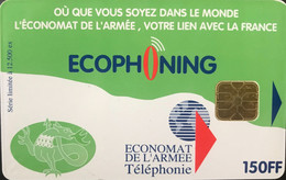 FRANCE  -  ARMEE  -  Phonecard  -  ECOPHONING  -  ARMEE DE TERRE  -  Vert Clair - 150 FF -  Cartes à Usage Militaire