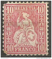 Switzerland - 1881 Sitting Helvetia 10c MH  Sc 62 - Ungebraucht