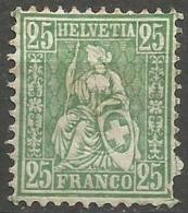 Switzerland - 1881 Sitting Helvetia 25c MH  Sc 65 - Ungebraucht