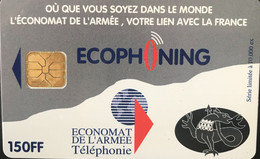 FRANCE  -  ARMEE  -  Phonecard  -  ECOPHONING  -  SALAMANDRE  -  Gris  -  150 FF -  Cartes à Usage Militaire