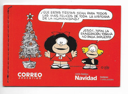 ARGENTINA 2017 MAFALDA COMIC CARTOON BOOKLET CHRISTMAS 2 MINI SHEET MINT NH - Neufs