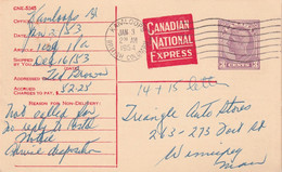 CANADA 1954    ENTIER POSTAL/GANZSACHE/POSTAL STATIONERY CARTE DE KAMLOOPS - 1903-1954 Rois