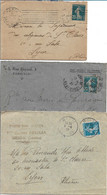 FRANCE Lot De 25cts (N°140) Sur Lettres: Types, Nuances, Oblitérations, Entêtes (Dieu Protège La France...8 Ex. - TTB - Lettres & Documents