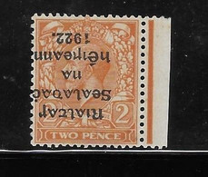 Ireland 1922 Overprint Inverted In Black Error Mint Hinged - Ungebraucht